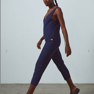 Lunya Cool Romper Deep Blue - NWT